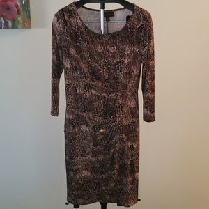 Brown snake skin dress